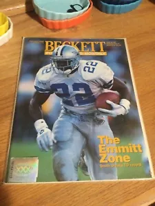 Beckett Football Card Mensile #71 Febbraio 1996 The Emmitt Smith Zone Cover VG - Foto 1 di 3