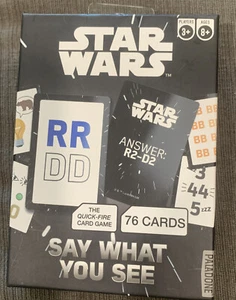 Star Wars Say What You See Card Game with 76 Cards The Quick Fire Card Game New! - Picture 1 of 2