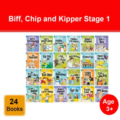Biff, Chip and Kipper Stage 1 Read with Oxford: 3+: 24 Books Collection Set NEW - Image 1 of 3