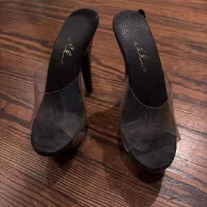 Tacones de plataforma Ellie negros talla 8 - Imagen 1 de 6