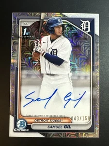 Bowman Chrome Baseball 2024 Samuel Gil HTA Auto /150 #CPA-SG Tigers - Photo 1/2