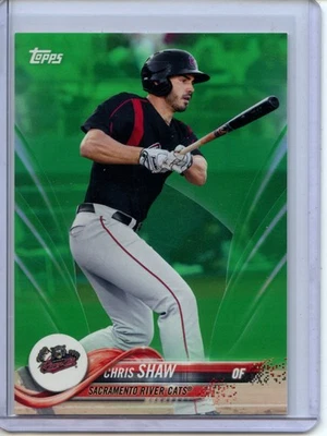 2018 Topps Pro Debut Baseball GREEN #19 Chris Shaw Sacramento River Cats #57/99 - Image 1 of 2