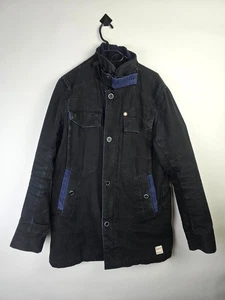 G-STAR RAW FLEET GARBER TRENCH Coat Men's Size L Navy Blue Cargo Jacket - Picture 1 of 13