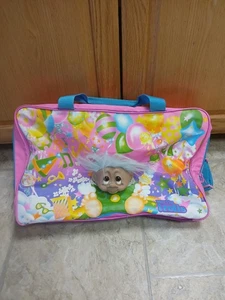 Vintage 1990’s Trolls Pink Neon Carrying Case Duffle Bag - Bild 1 von 19