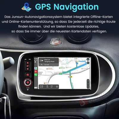 Für Mercedes Benz Smart Forfour Fortwo 453 Android Autoradio GPS BT Carplay - Bild 1 von 4