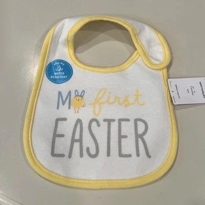 Nuevo babero de Pascua Baby's My First con pollito. Foto 1 de 4
