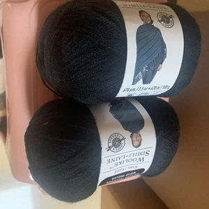Loops & Threads Woolike Simili-Laine; Black lot of 2; 678yds/3.5oz; Super Fine J - Picture 1 of 3