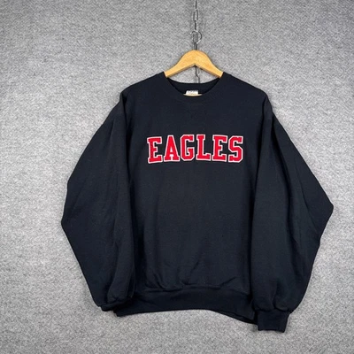 Sudadera cuello redondo Eastern Washington University para hombre grande L negra Y2K años 90 Foto 1 de 4