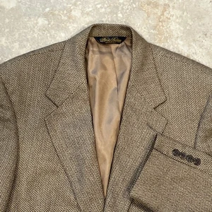 Brooks Brothers Blazer Herren 40 S Braun Wolle Tweed 2 Knopf Sport Mantel Jacke USA - Bild 1 von 12