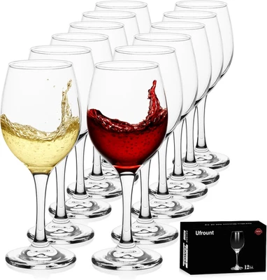Wine Glasses Set of 12,11 Oz Crystal Wine Glass Set,Red/White Wine Glasses with  - Image 1 of 4