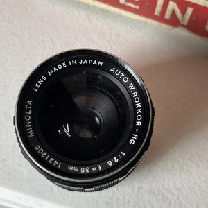 Minolta Auto Rokkor -HG 1:f2.8 35MM Wide Angle Lens - Picture 1 of 5
