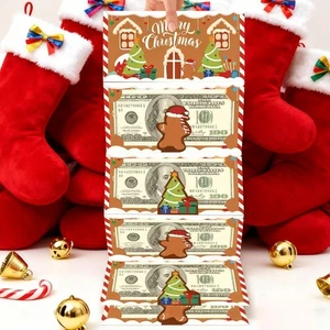Surprise Gingerbread Man Folding Red Envelopes, Merry Christmas Gifts Party I5I0 - Picture 1 of 16