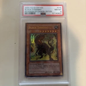 2004 Yu-Gi-Oh! Black Tyranno 2004 IOC-075 1st Edition PSA 8 - Picture 1 of 2