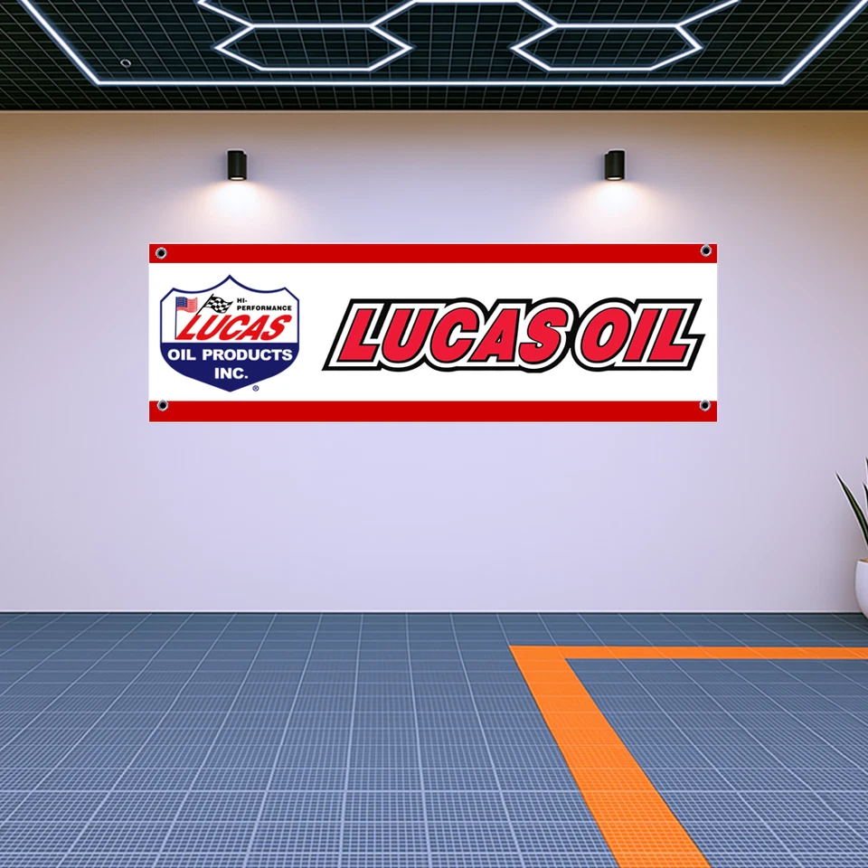 Decoration Lucas Oil Product Flag Banner 71x24 Garage Decors Art For Fans - Image 1 of 1
