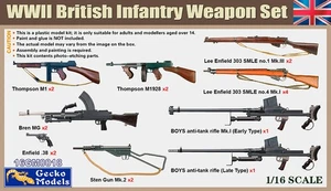 Gecko 1/16 WWII British Infantry Weapon and Accessories Set - Picture 1 of 1