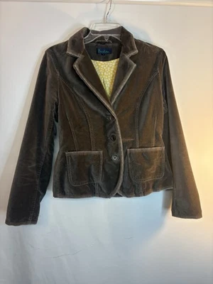 Chaqueta Blazer BODEN Mujer 3 Botones Talla 10 Marrón Terciopelo Terciopelo Ver Medidas Foto 1 de 4