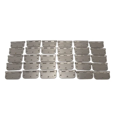 Lote de 30 bisagras de puerta de níquel satinado Gatehouse de 3,5" x 3,5" con radio de 5/8" Foto 1 de 4