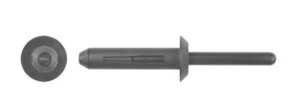 POP RIVET 1/4"(6.35m) Hole Size Grp Rng5/32-9/32 Flng Dia1/2 Black Nylon 25/PAK - Picture 1 of 1