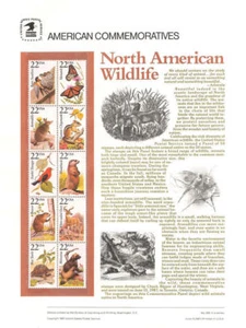 #282-#286 22c N. American Wildlife #2286-2335 USPS Commemorative Stamp Panel - Bild 1 von 1