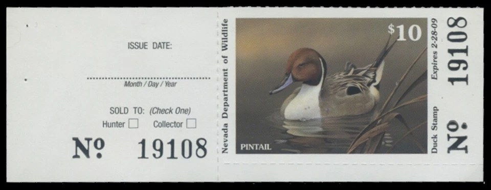 2008  Nevada State Duck Stamp Mint Never Hinged. Original Gum  - Image 1 of 1