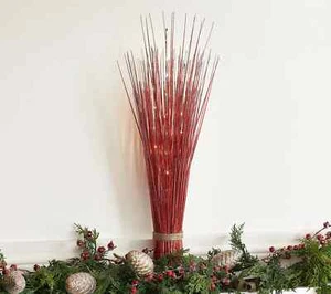 Kringle Express 24" Illuminated Metallic Grass in Red Brand NEW NIB - Picture 1 of 2