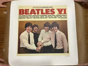 The Beatles VI Lithograph /1500 Apple Records 2009 John Lennon Paul McCartney - Picture 1 of 9
