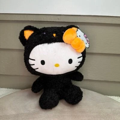 Halloween Hello Kitty Black Cat Plush Sanrio 2023 Cracker Barrel New Collectible - Image 1 of 4