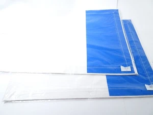 Jonathan Adler Leder Canvas Farbblock Tischset Neu ohne Etikett 45 EA Blau 2er Set IRRG - Bild 1 von 6