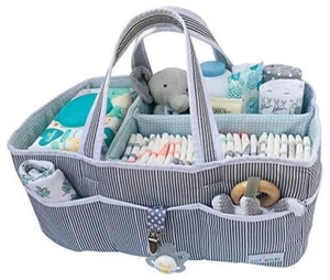 LILY MILES BABY DIAPER CADDY LARGE ORGANIZER TOTE BAG INFANT BOY/GIRL NWOT - Picture 1 of 4