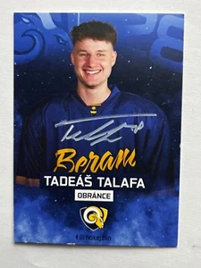 Autógrafo TADEAS TALAFA-Berani Zlin-Ice Hockey CHEQUIA-Ex-Växjö Lakers firmado-AK - Imagen 1 de 2