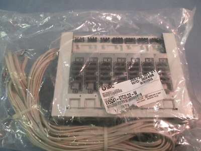 SMC Solenoid Valve Manifold Base Mount 7 Stations VV5Q41-07C0LD2-W - Image 1 of 4