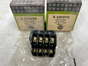 👀 2) NUEVO BLOQUE DE CONTACTOS ALLEN BRADLEY TALLA 00 CON CONTACTOS 4P X-241076 / X241076 - Imagen 1 de 8