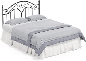 Queen Size Metal Bed Frame W/ Vintage Headboard 11'Inch High Platform Bed Frame - Picture 1 of 8