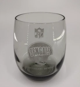Vintage Cincinnati Bengals NFL football small smokey glass - Picture 1 of 4