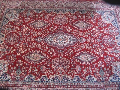 Amazing COURISTAN KASHIMAR ORIENTAL DESIGN RUG  100% WOOL 5'6" x 8"6' - Image 1 of 3