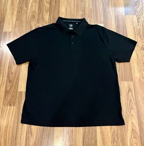 Cutter & Buck BLACK 3XB Collared Golf Polo SHIRT Men's Size XXXL Short Sleeve - Picture 1 of 4