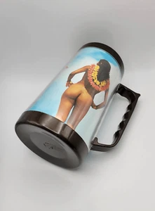 1970's Hawaiian Girl Nude Okole Maluna Large Thermos Tiki Mug - Picture 1 of 5