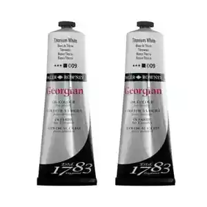 Daler Rowney Georgian Oil - Titanium White - 2 x large 225ml tubes = 450ml - Picture 1 of 2