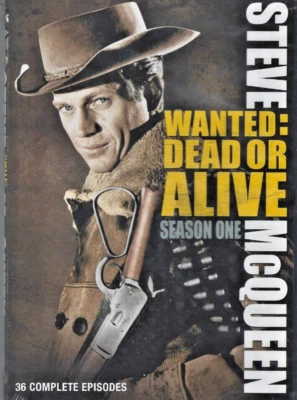 Steve McQueen, Wanted:Dead or Alive NEW! 4 DVDs, Season 1, 36 Shows ,Western TV - Image 1 of 3