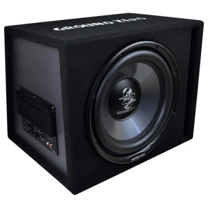 GROUND ZERO GZIB 30BR-ACT - 30cm Auto Gehäuse Bassreflex Aktiv Subwoofer 300W - Bild 1 von 2