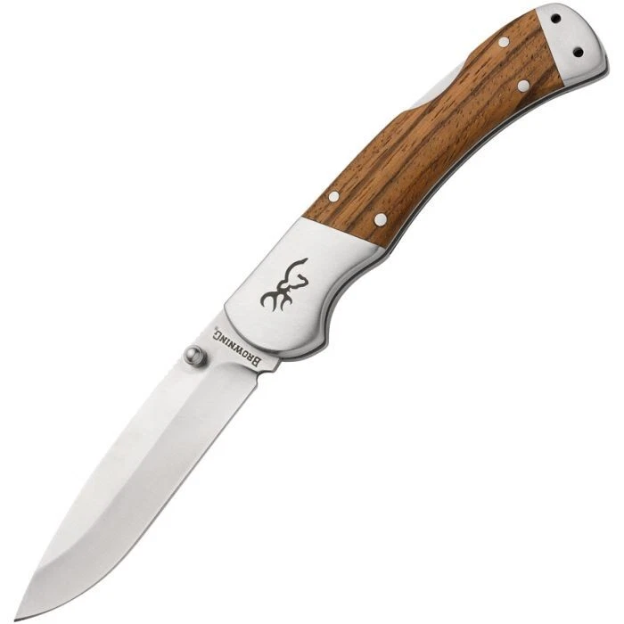 Cuchillo Plegable Browning Grande Sage Creek Hoja de Acero Inoxidable con Mango de Madera Foto 1 de 1