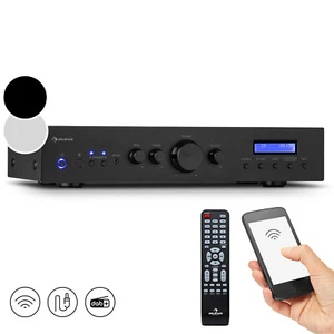 DAB Amplificatore Stereo HiFi 4x 100W RMS DAB+ Bluetooth Opt.-In Telecomando - Foto 1 di 11