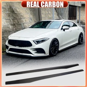 Alerón labial faldones laterales de carbono real apto para Benz C257 CLS400 CLS550 CLS53 2018UP - Imagen 1 de 15