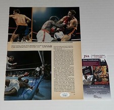 Gerrie Coetzee signed Magazine Page Boxing Champ autographed JSA
