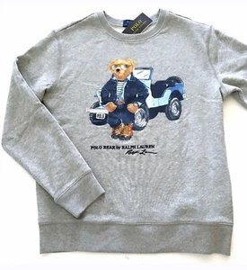 NWT, Boys Ralph Lauren Gray Polo Bear Sweatshirt. Size 4. Eu 104 - Picture 1 of 1