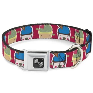 Buckle-Down Seatbelt Dog Collar LARGE 1" x Neck Size 15"-26" Happy Cupcakes USA - Picture 1 of 9