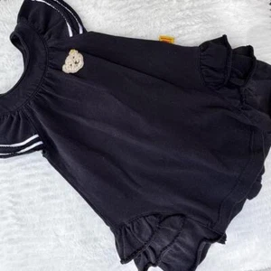 Vintage Steiff Baby girl Navy bear dress size 0-3 months old - Picture 1 of 5