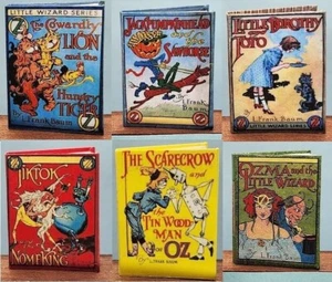 1:6 SCALE MINIATURE 6 BOOK SET OZ LITTLE WIZARD BAUM PLAYSCALE BARBIE - Picture 1 of 19