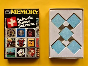 MEMORY Suiza RAVENSBURGER Set 60 70 Silva HELVETIA Box embalaje original tarjeta NUEVO moneda RELOJ - Imagen 1 de 11