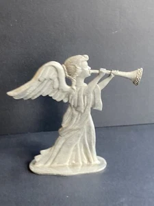 1987 Seagull Pewter Canada Angel Vintage Ornament Trumpet Wings On Stand 5 1/4” - Bild 1 von 5
